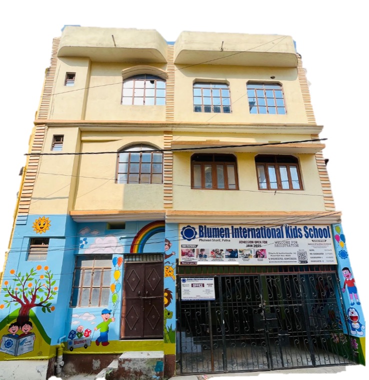 The Blumen International Kids School building at Phulwari Sharif, Patna
